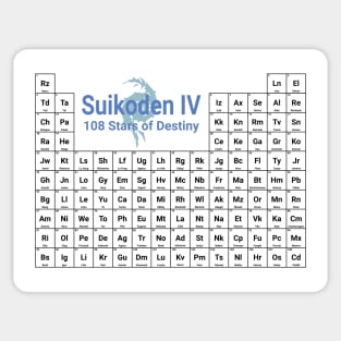 Suikoden IV: 108 Stars of Destiny Periodic Table Sticker